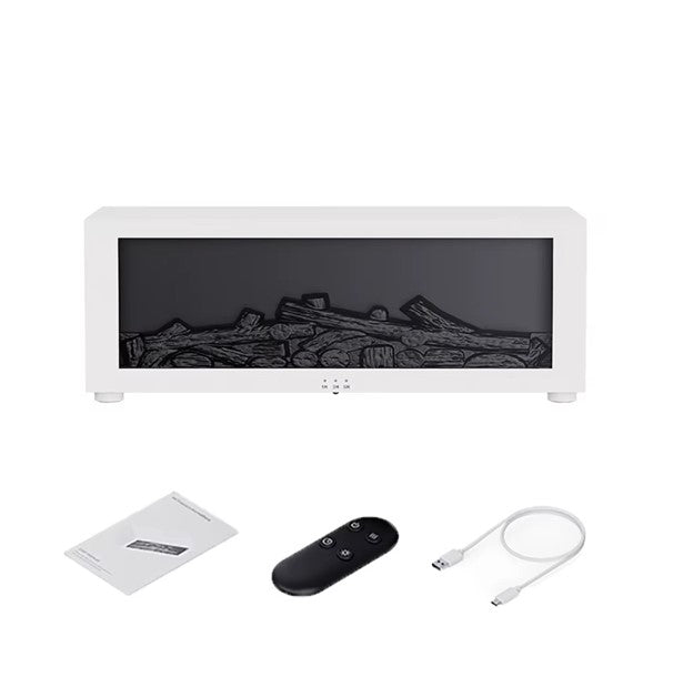 Flame Effect Humidifier with Light & Remote – Cozy Fireplace Decor Diffuser