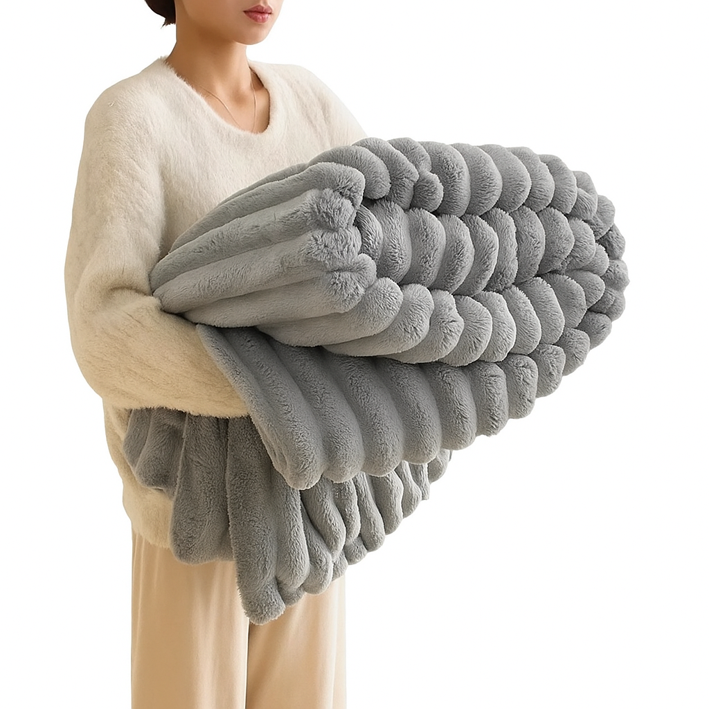 Plush Throw Blanket – Ultra Soft & Cozy Couch Blanket for All Seasons