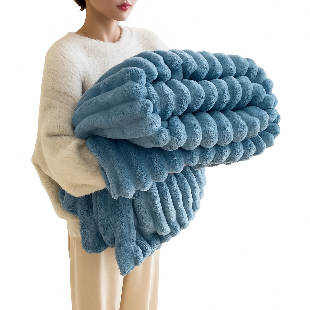 Plush Throw Blanket – Ultra Soft & Cozy Couch Blanket for All Seasons