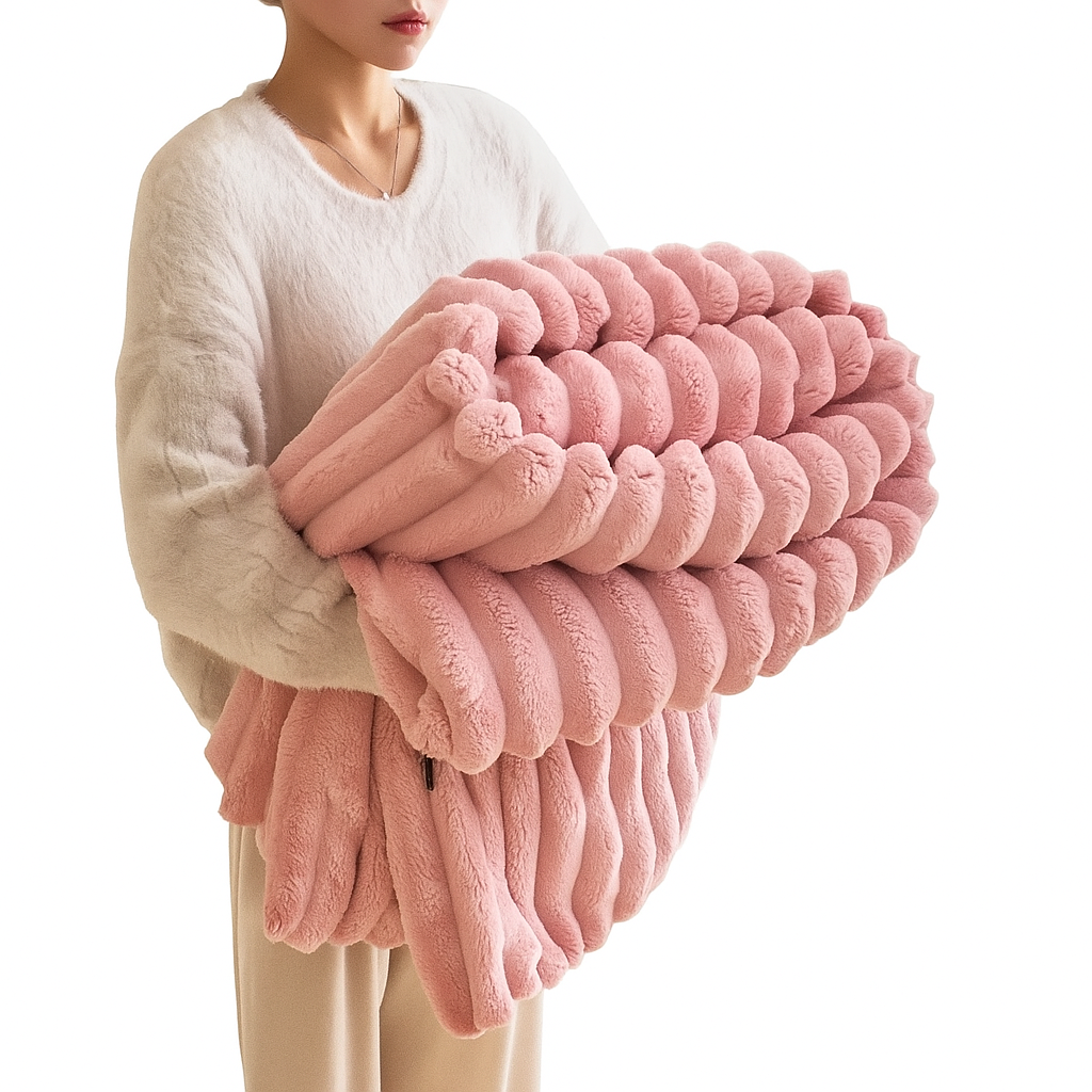 Plush Throw Blanket – Ultra Soft & Cozy Couch Blanket for All Seasons