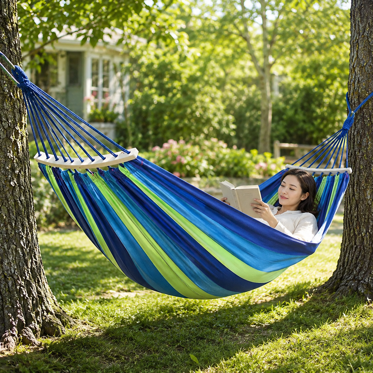 Camping Hammock – Portable Outdoor Fabric Hammock