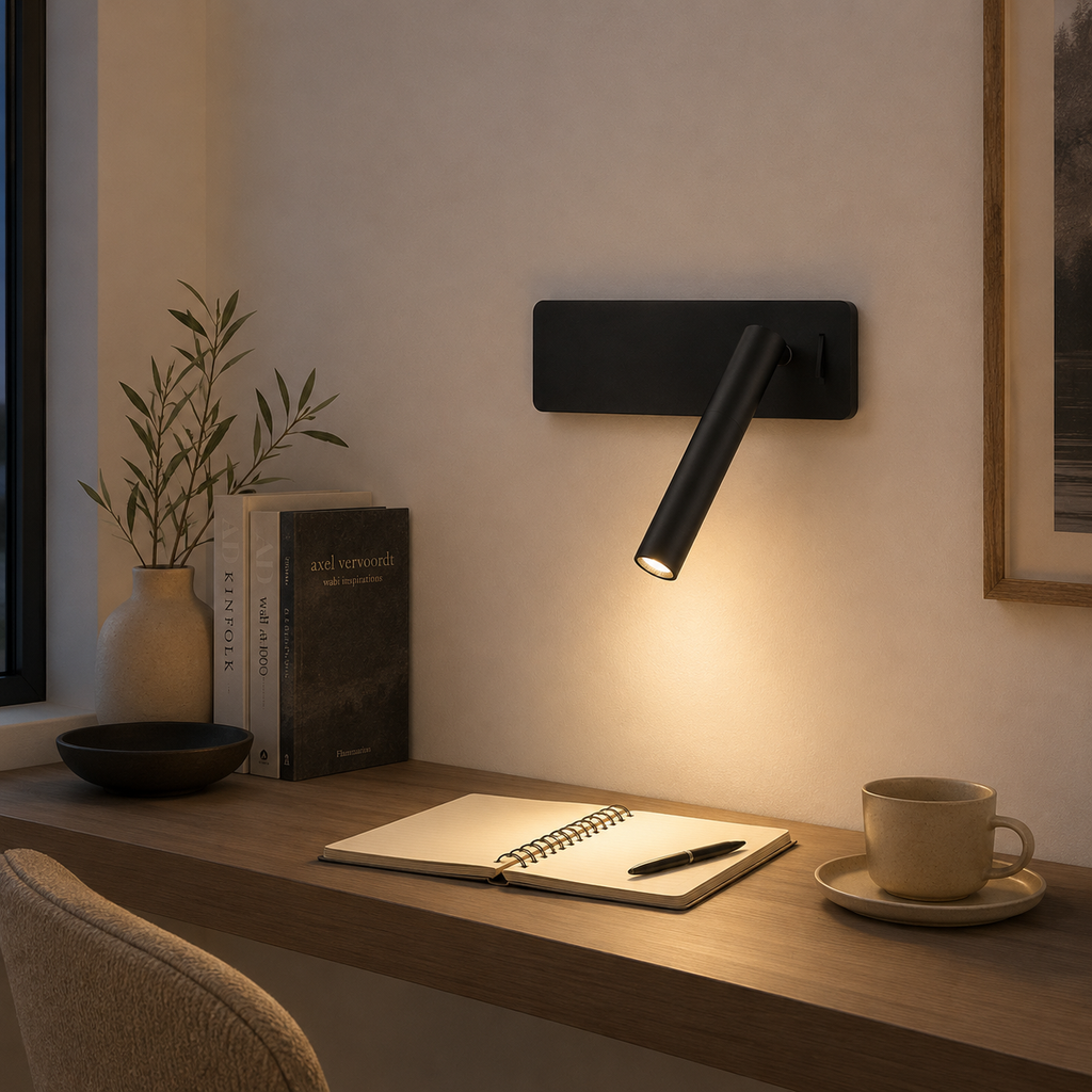 Wall Sconce – Hardwired LED Reading Lamp with Pivoting Head