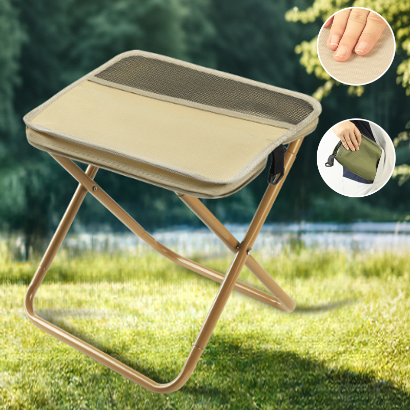 Folding Stool Portable – Foldable Camping Stool with Backpack Carry Bag
