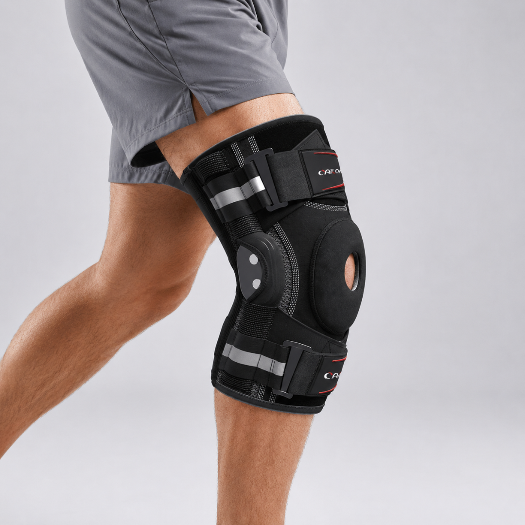 Hinged Knee Brace – Adjustable Knee Stabilizer with Copper Hinges