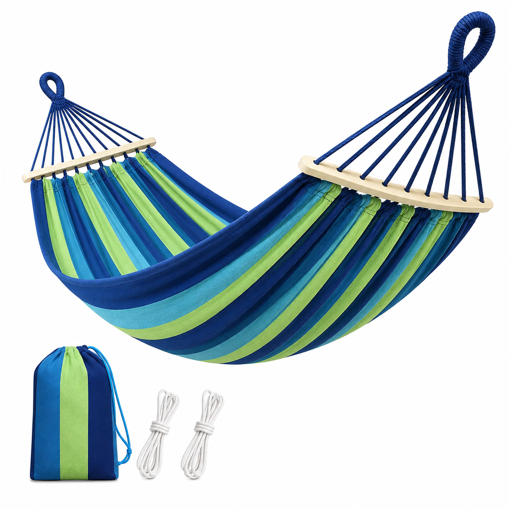 Camping Hammock – Portable Outdoor Fabric Hammock