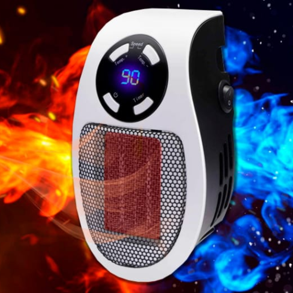 Mini Portable Space Heater — Electric Space Heater with LED Display, Smart Temp Control Timer | Quiet Fan Heater