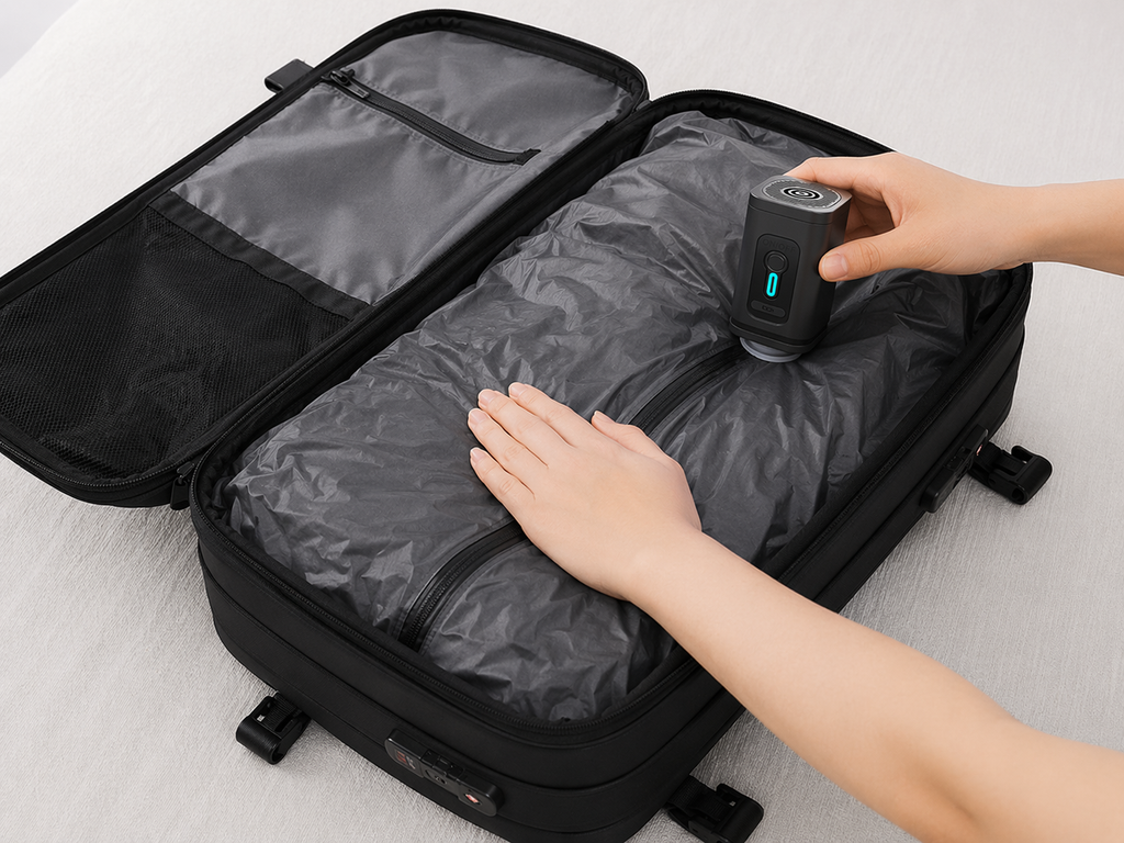 Travel Backpack Expandable 40L – Vacuum Compression Carry On Laptop Bag