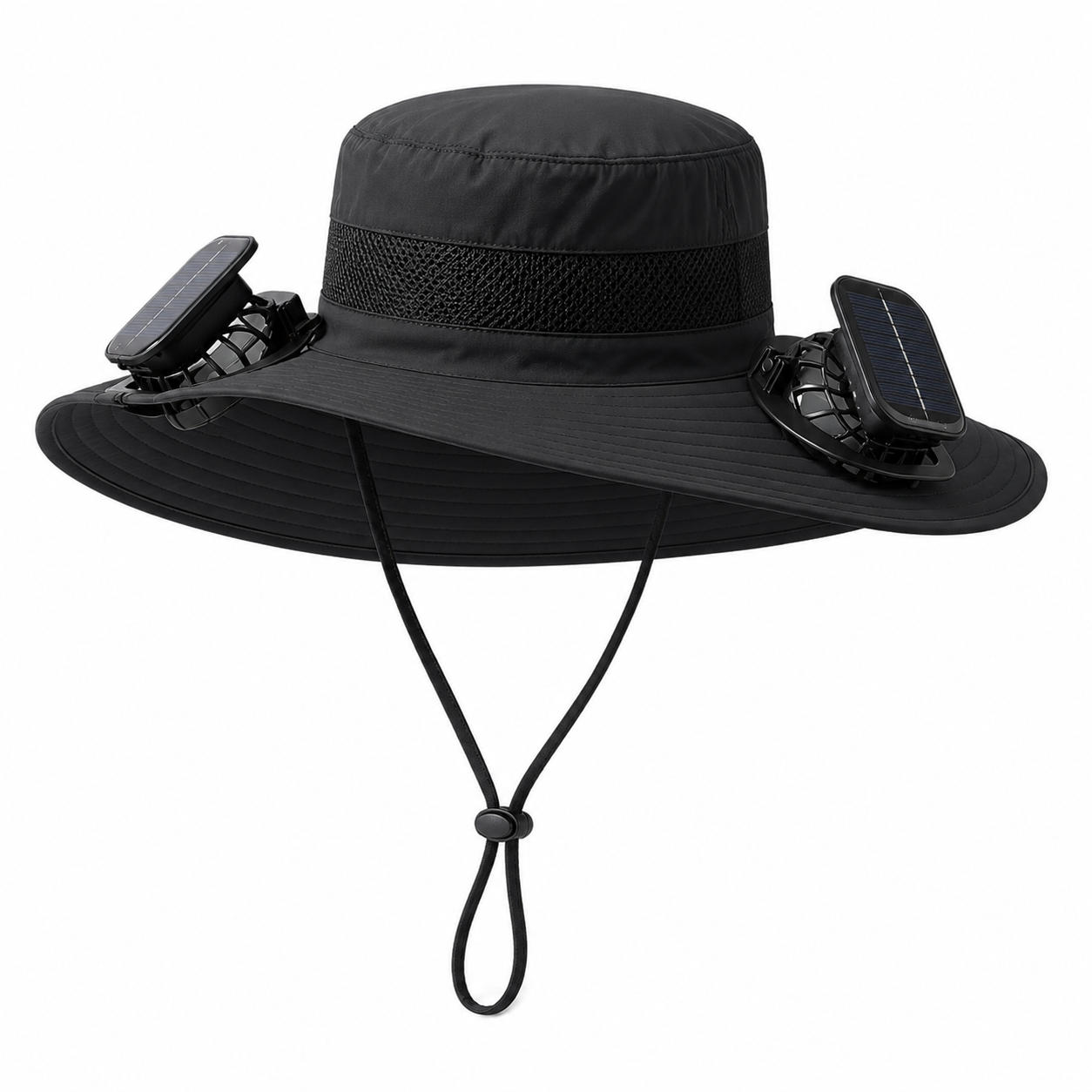 Solar Cooling Fan Hat – Wide Brim Sun Hat for Outdoor Use