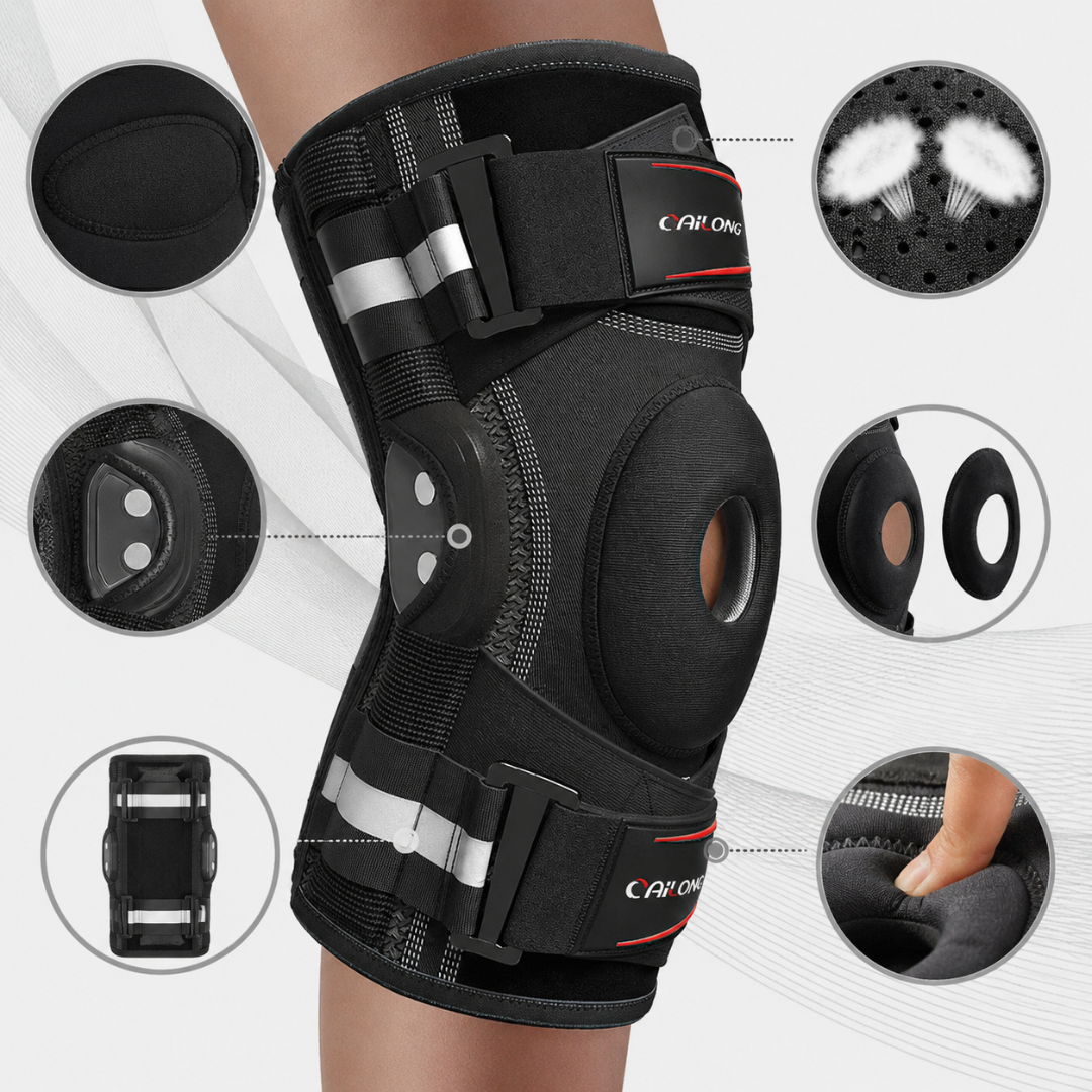 Hinged Knee Brace – Adjustable Knee Stabilizer with Copper Hinges