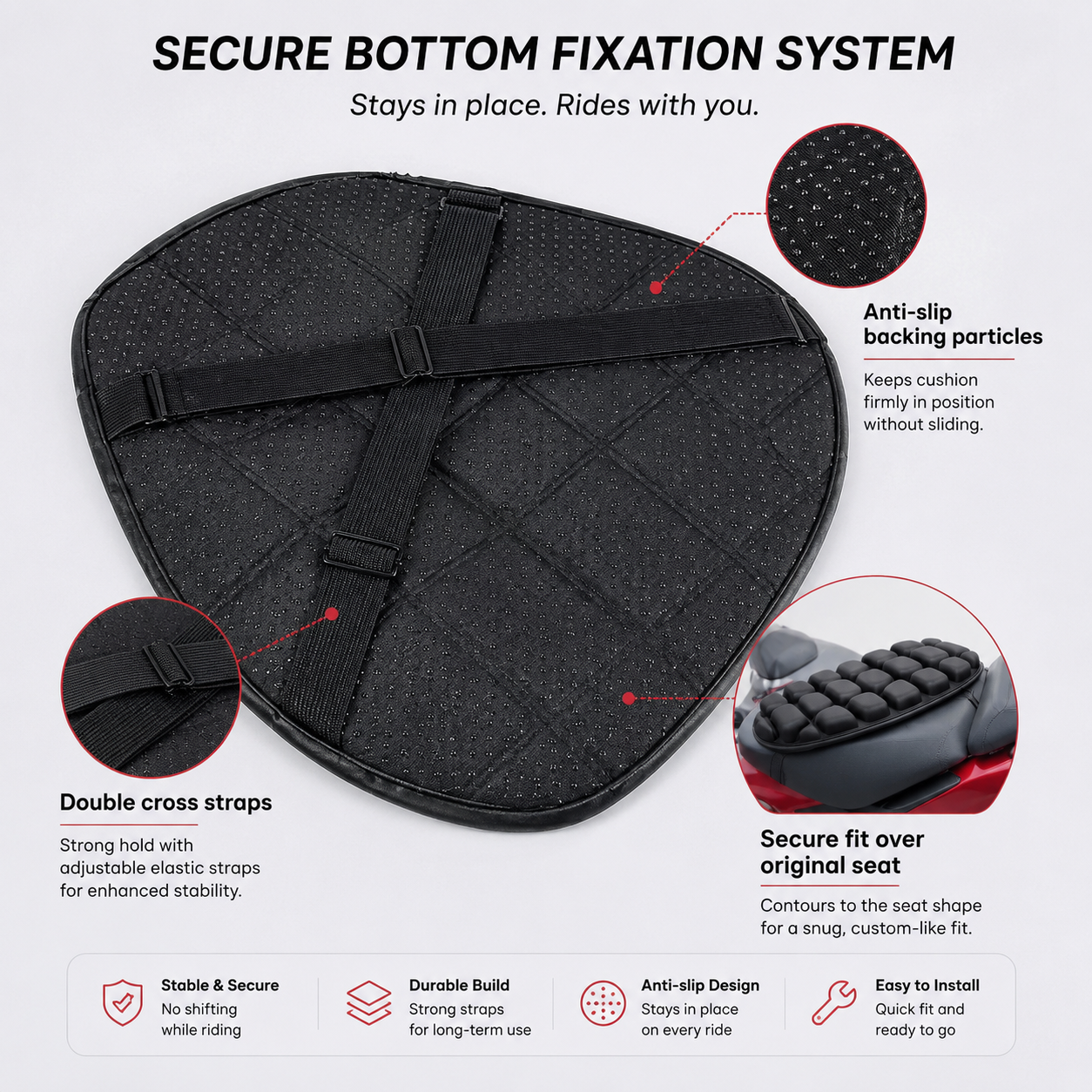 Motorcycle Seat Cushion – Comfort Riding Seat Pad