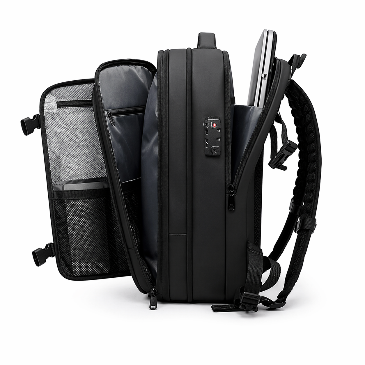 Travel Backpack Expandable 40L – Vacuum Compression Carry On Laptop Bag