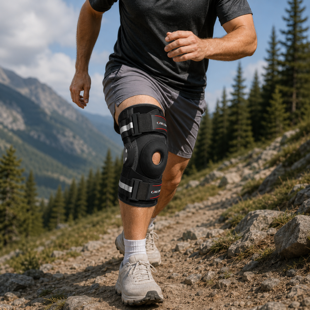 Hinged Knee Brace – Adjustable Knee Stabilizer with Copper Hinges