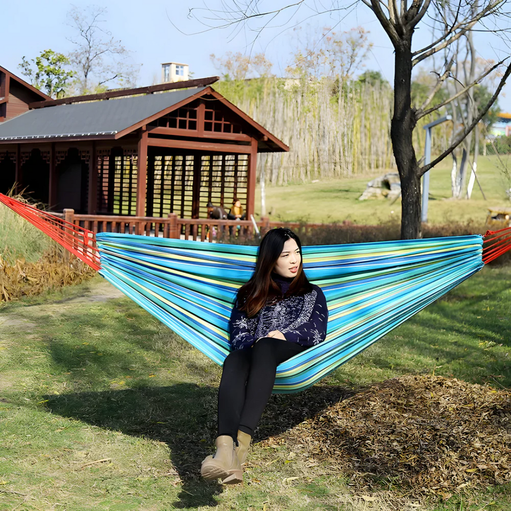Camping Hammock – Portable Outdoor Fabric Hammock