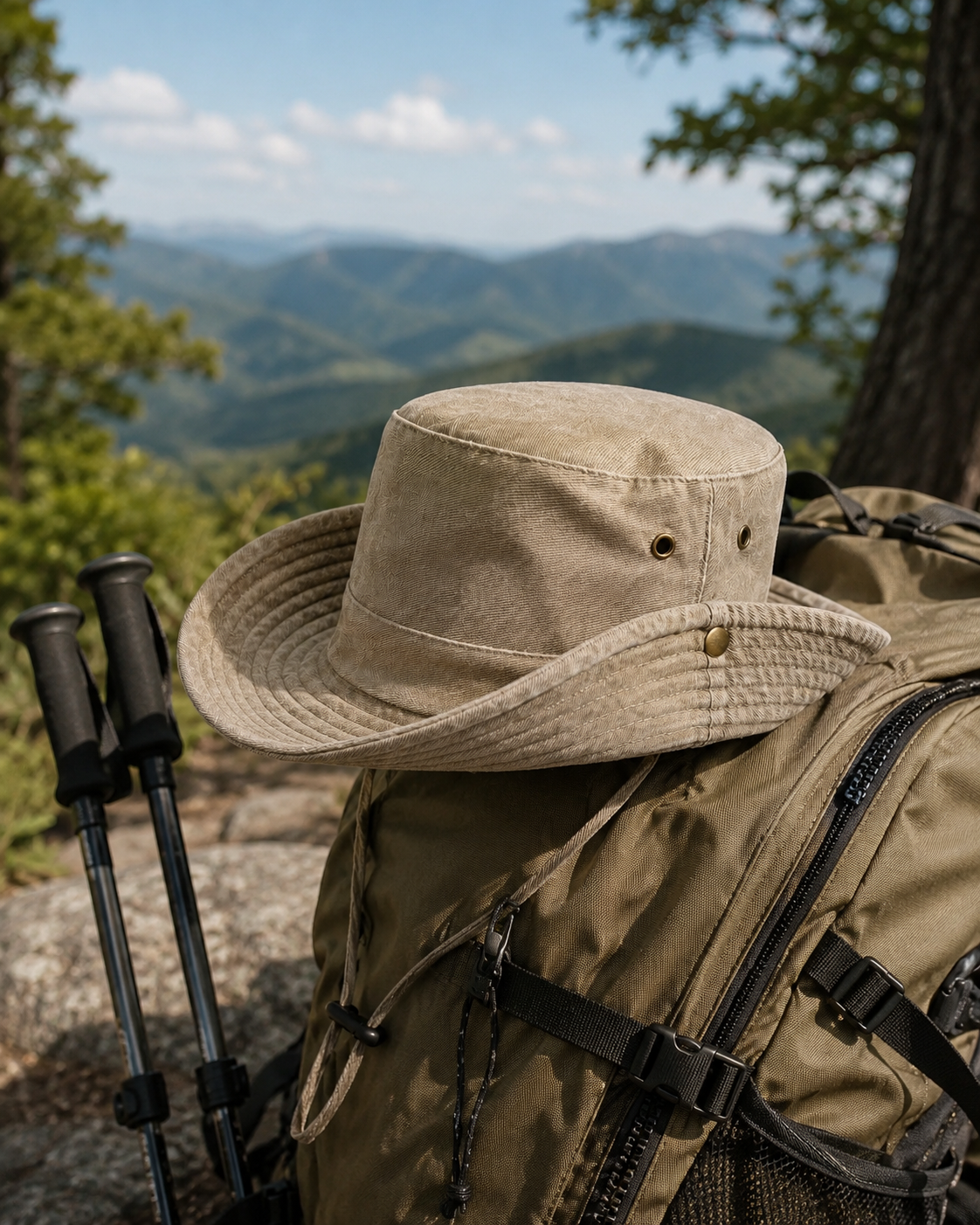 Sun Hat – Wide Brim Outdoor Hat with Chin Strap | Hiking & Fishing Hat