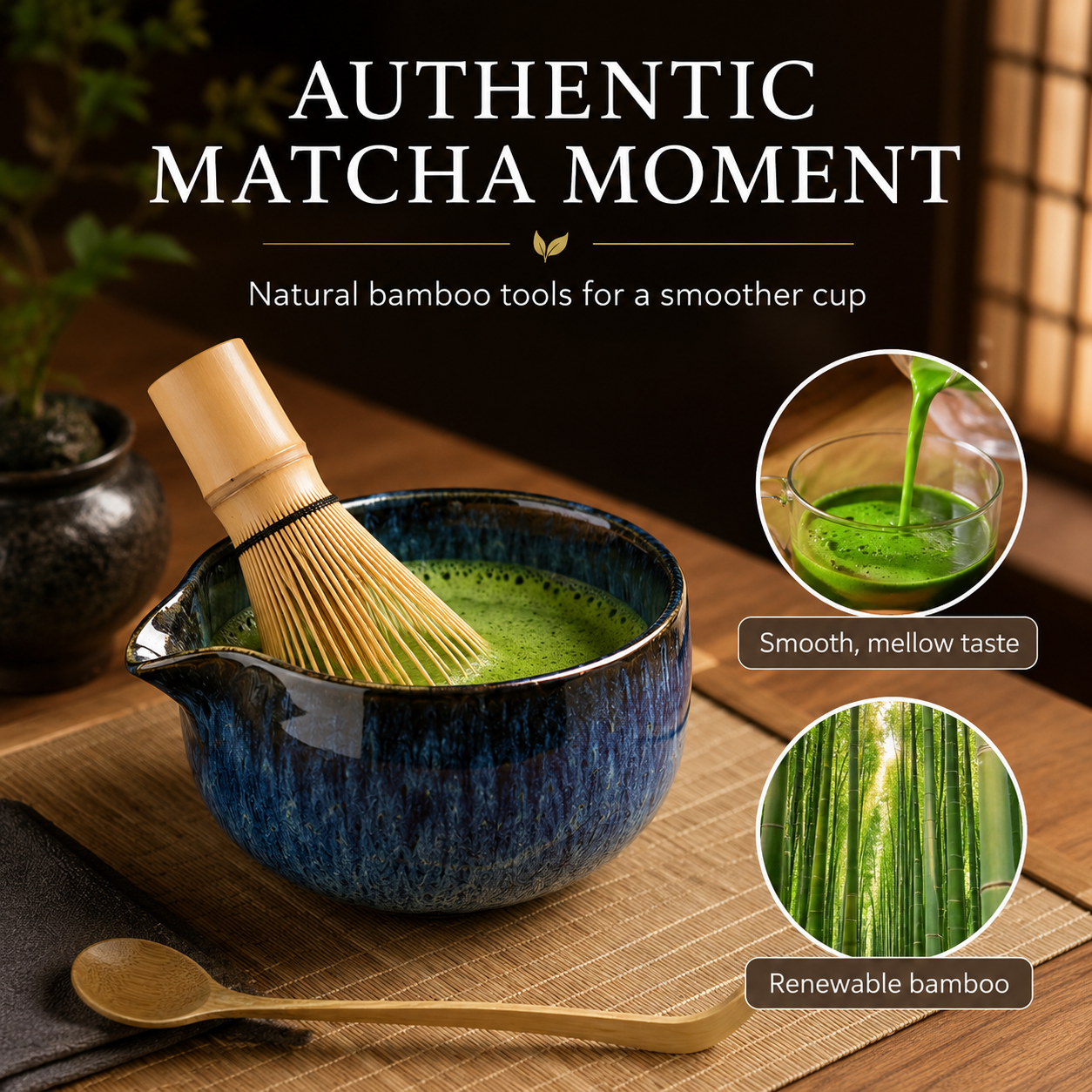 Matcha Set – 6-Piece Kit with Bamboo Matcha Whisk