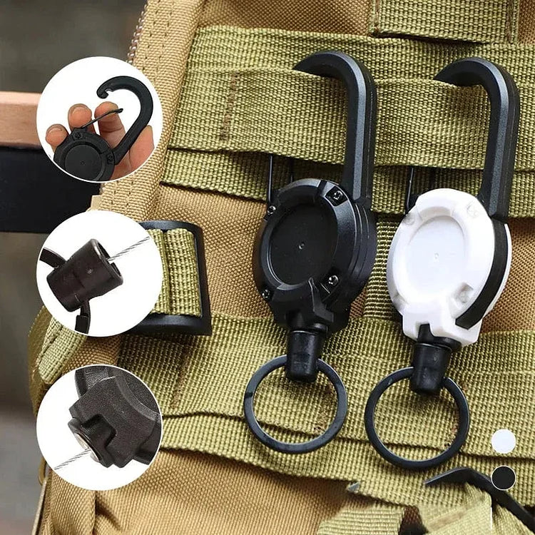 Retractable Keychain – Heavy Duty Key Holder with Steel Wire Cord