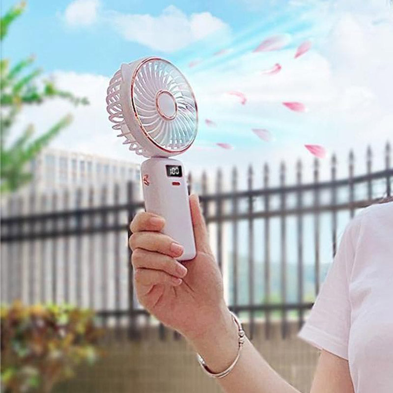 Portable Fan – Mini Handheld Personal Fan with LED Display & 5 Speeds