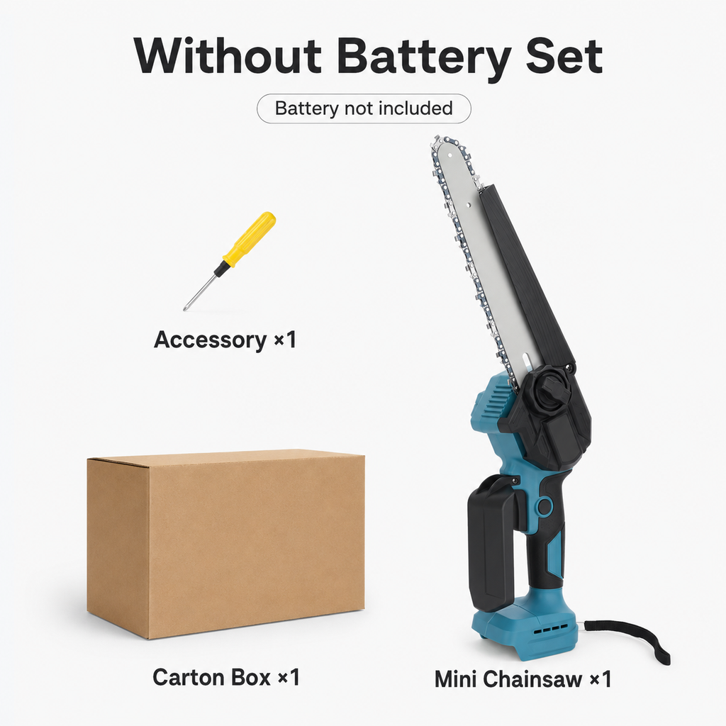 Mini Chainsaw Cordless 8 Inch – Brushless Electric One-Hand Saw