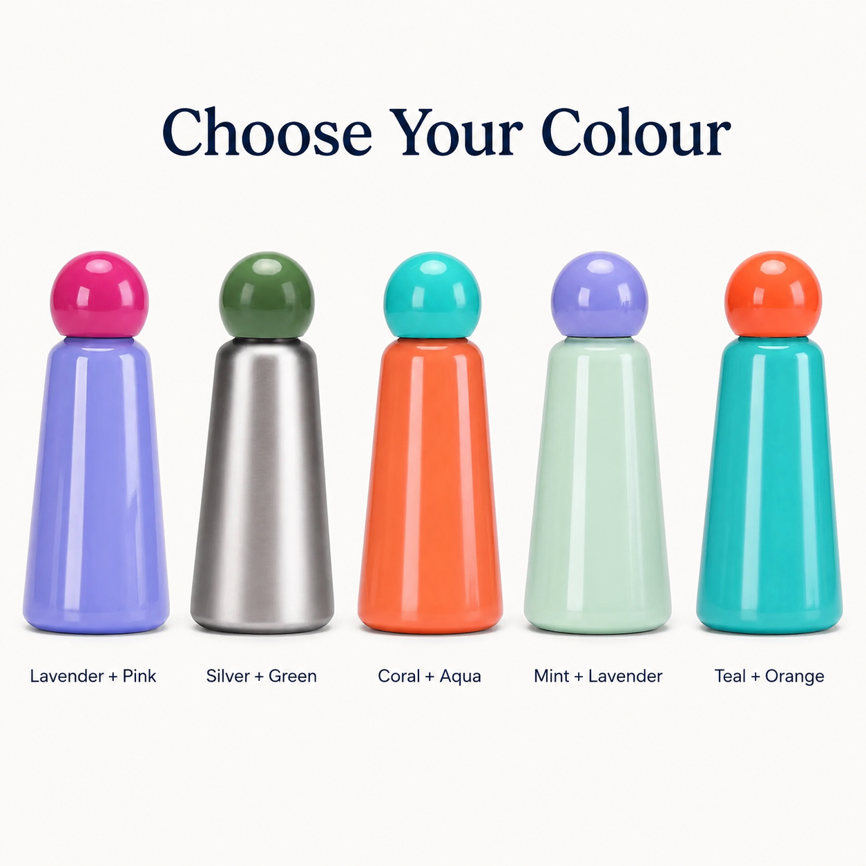 Insulated Water Bottle – Reusable Stainless Steel Thermos with Ball Cap