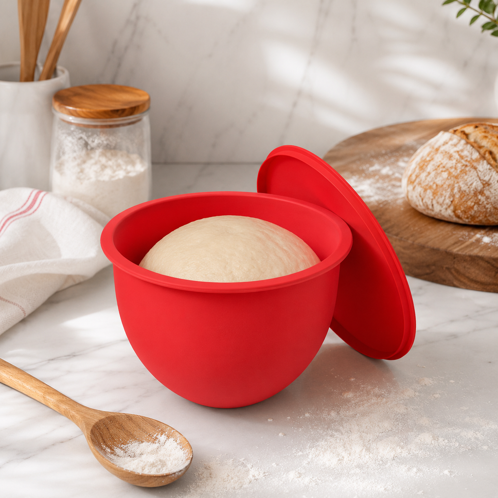 Bread Proofing Bowl – Silicone with Lid, 9.36 in, Food-Safe, Dishwasher Safe