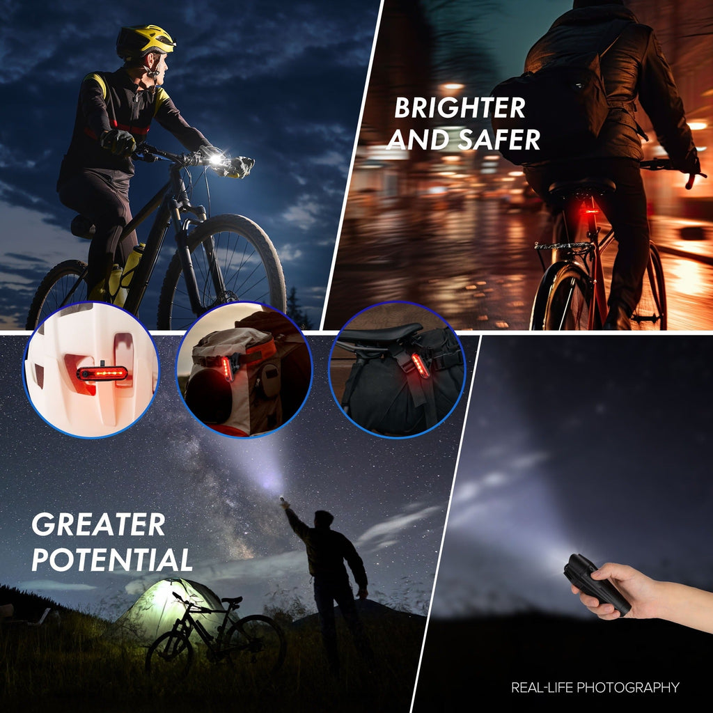 Bike Light – USB Rechargeable Front & Rear Bicycle Light Set | IPX4 Waterproof