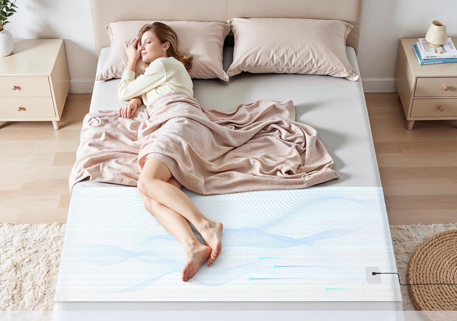 Grounding Bed Sheet (Earthing Bed Sheet) – Premium Grounding Sheet with Cord