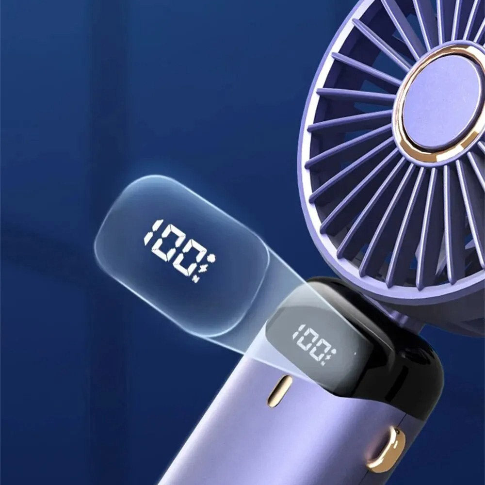 Portable Fan – Mini Handheld Personal Fan with LED Display & 5 Speeds
