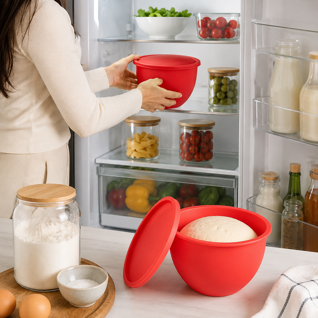 Bread Proofing Bowl – Silicone with Lid, 9.36 in, Food-Safe, Dishwasher Safe