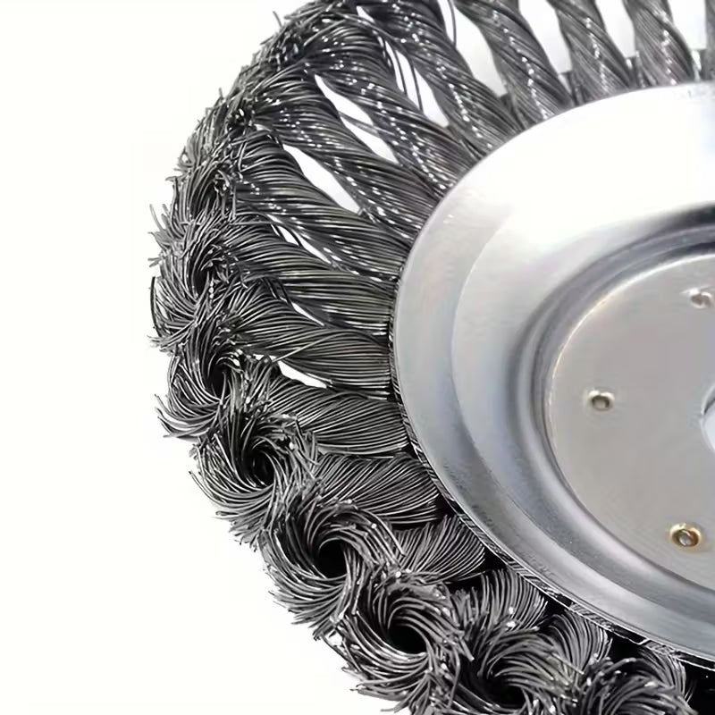 Steel Wire Weed Brush Trimmer Head – Carbon Steel Brush Cutter for Hard Surfaces