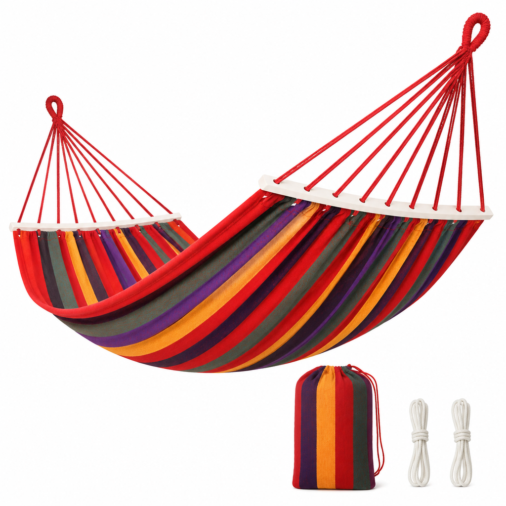 Camping Hammock – Portable Outdoor Fabric Hammock