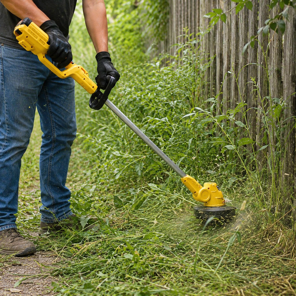 Steel Wire Brush Cutter Trimmer Head – Blade-Free Weed Trimmer Head for Lithium Grass Trimmers
