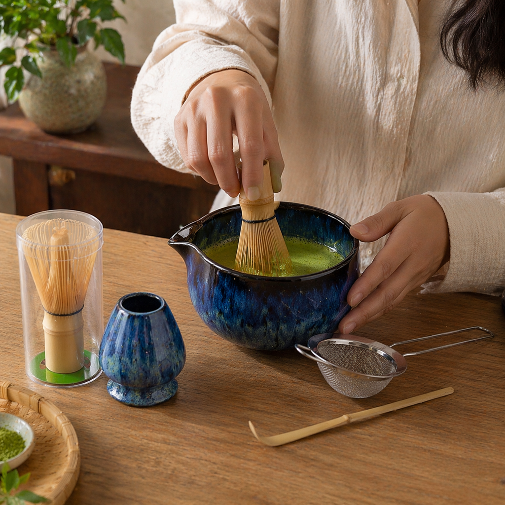 Matcha Set – 6-Piece Kit with Bamboo Matcha Whisk