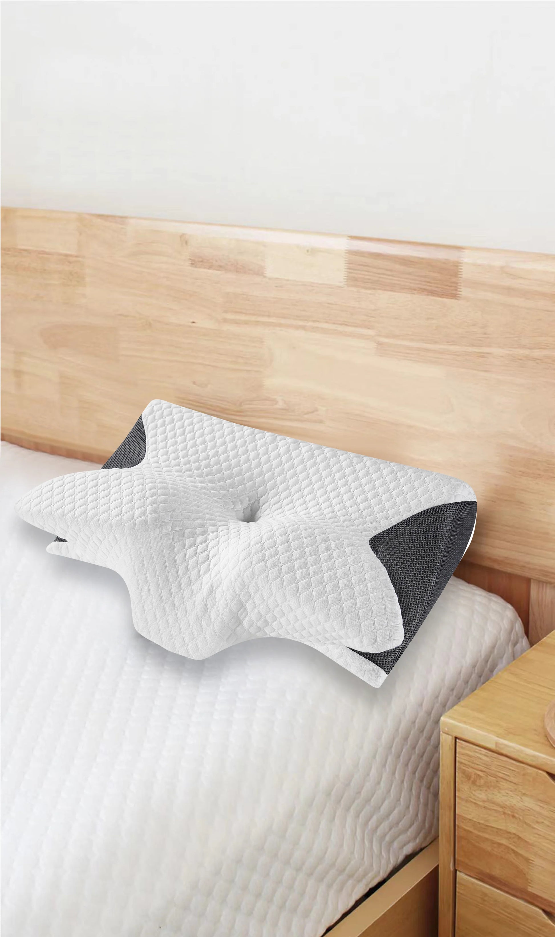 Memory Foam Pillow — Neck Comfort & Ergonomic Cervical Support (Contour for Side/Back Sleepers)