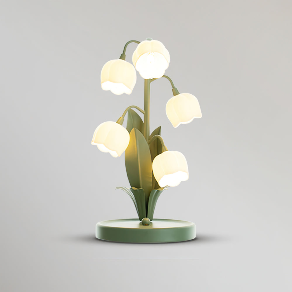 Vintage Flower Table Lamp – LED Bedside Nightstand Lamp for Bedroom & Living Room