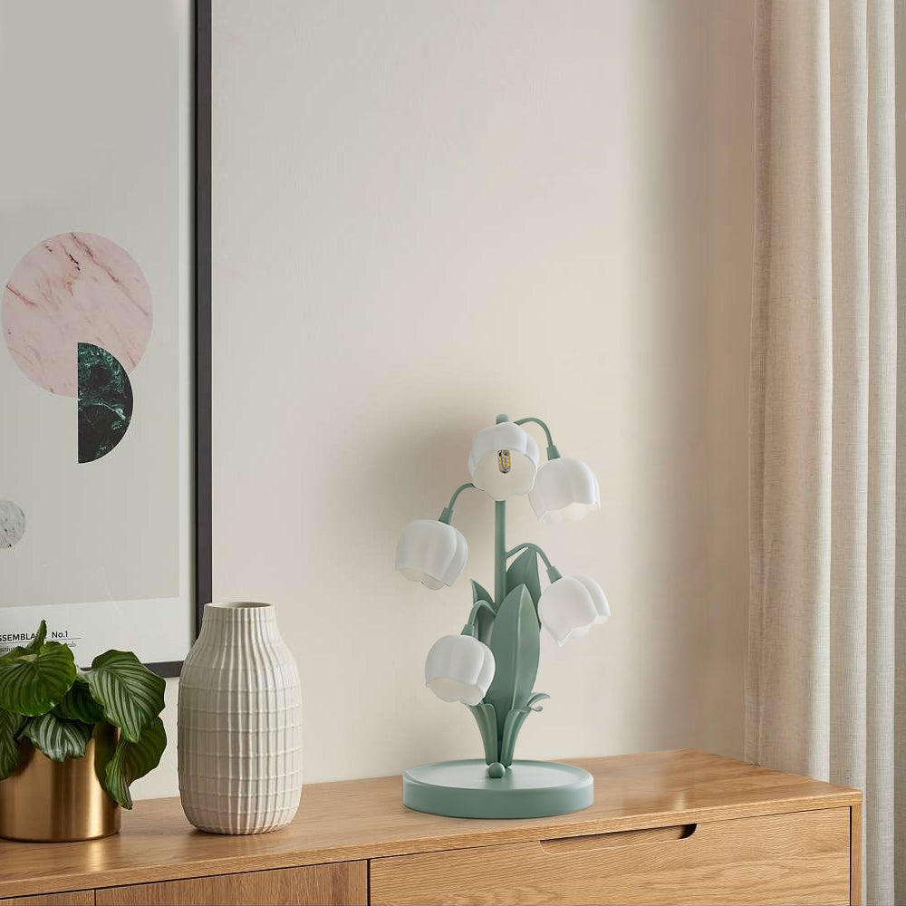 Vintage Flower Table Lamp – LED Bedside Nightstand Lamp for Bedroom & Living Room