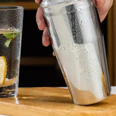 Cocktail Shaker Set – Stainless Steel with Bamboo Stand and Essential Bar Tools 3