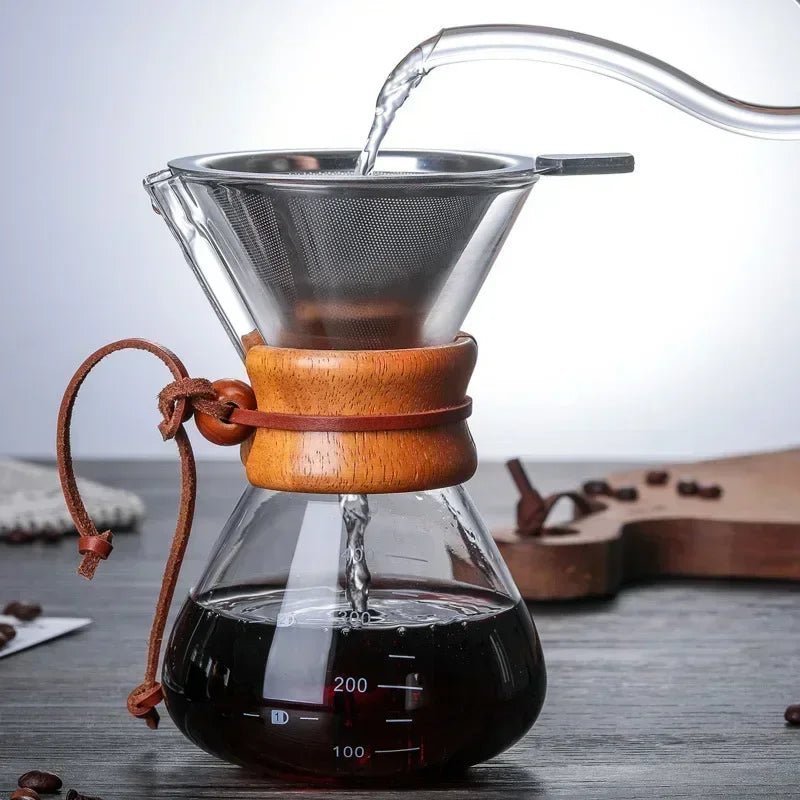 Coffee Pour Over Kit – Hario V60 Set with Chemex Pot for Multiple Servings 1