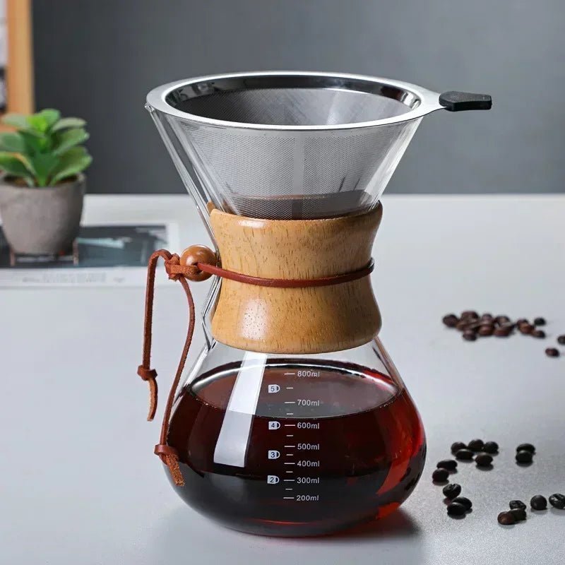 Coffee Pour Over Kit – Hario V60 Set with Chemex Pot for Multiple Servings 5