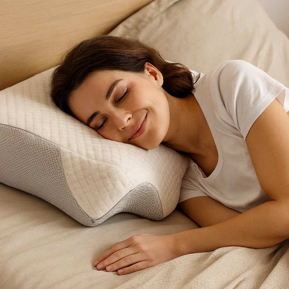 Memory Foam Pillow — Neck Comfort & Ergonomic Cervical Support (Contour for Side/Back Sleepers)