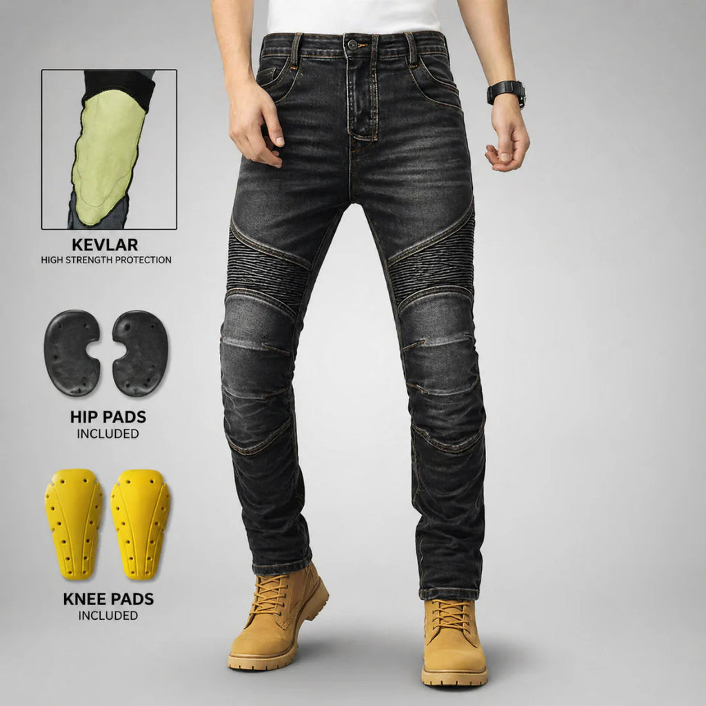 Motorcycle Jeans – Kevlar Reinforced Riding Jeans with CE Protectors