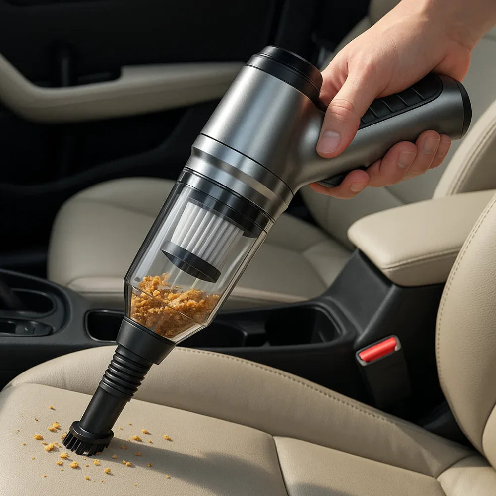 Cordless Mini Handheld Vacuum – Portable USB Rechargeable Vacuum Cleaner for Car, Desk & Keyboard