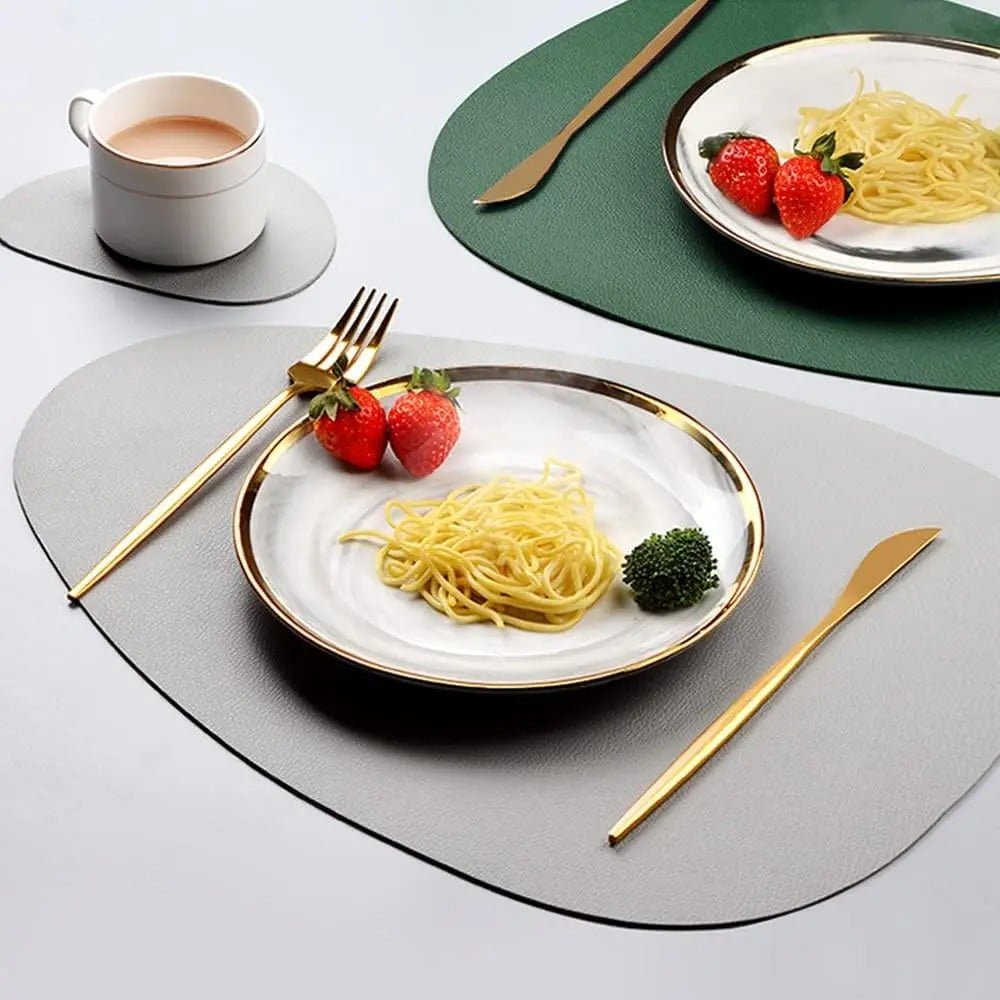 Dual-Sided Placemats Set – Waterproof Ecological Leather Table Mats for Easy Cleaning and Heat Resistance 2