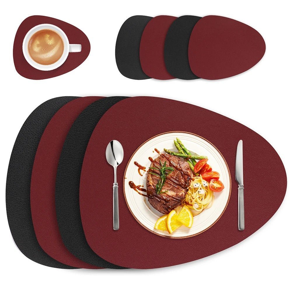 Dual-Sided Placemats Set – Waterproof Ecological Leather Table Mats for Easy Cleaning and Heat Resistance 6