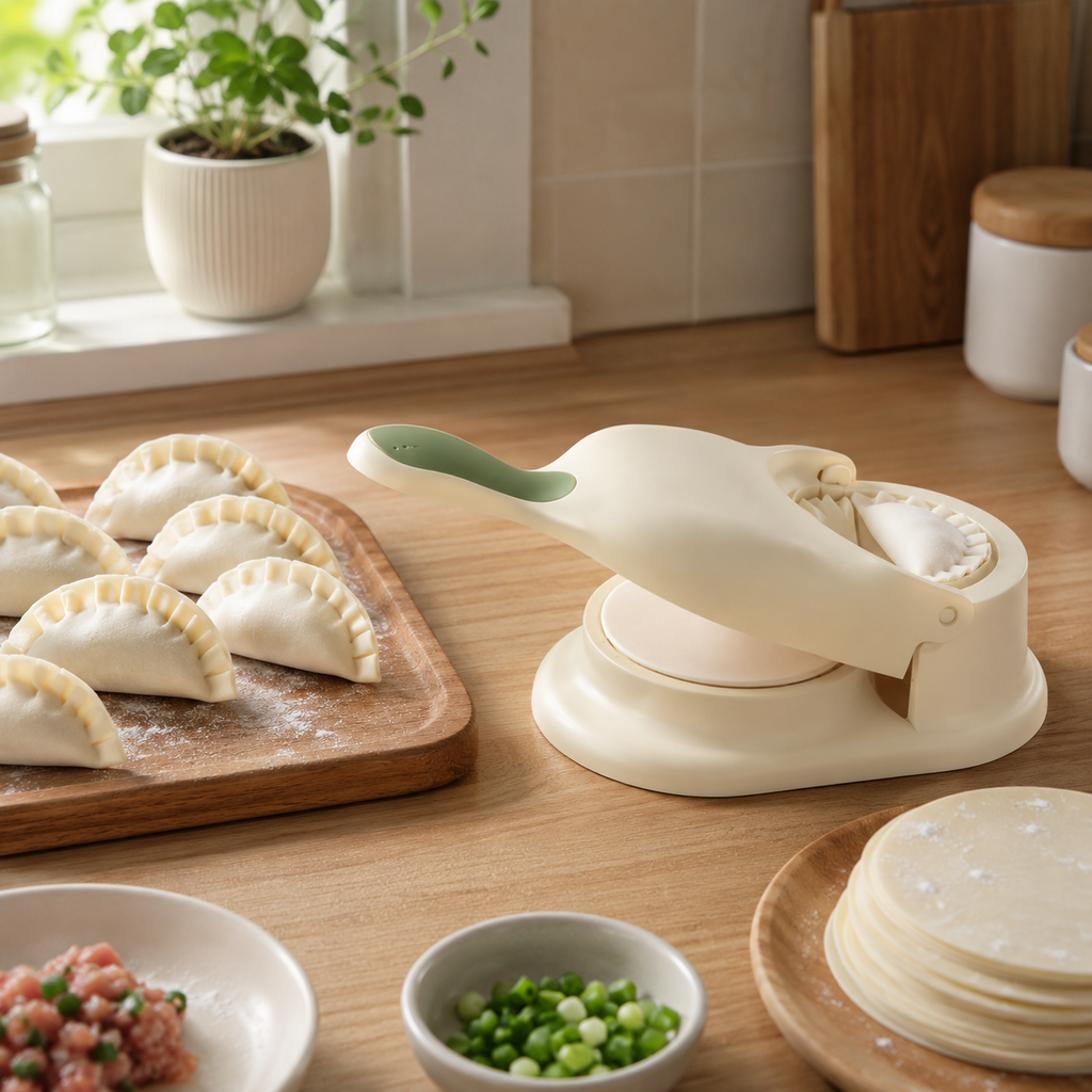 Dumpling Maker – 2-in-1 Dumpling Mold Press and Wrapper Cutter