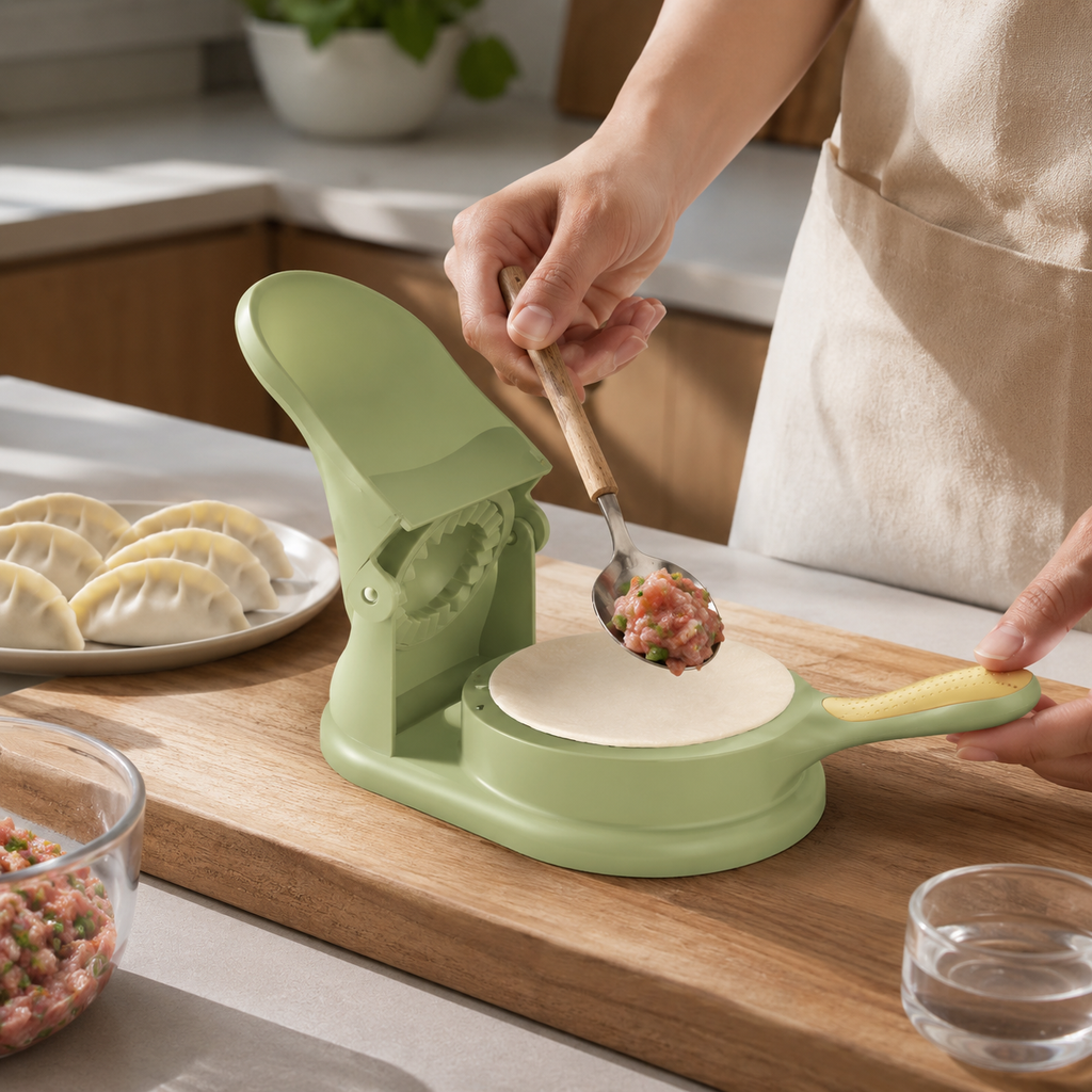 Dumpling Maker – 2-in-1 Dumpling Mold Press and Wrapper Cutter