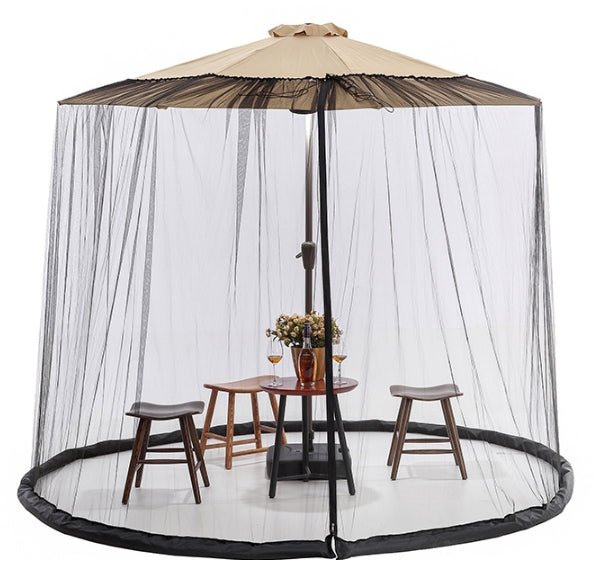 Patio Umbrella Mosquito Net – Outdoor Screen with Double Zipper