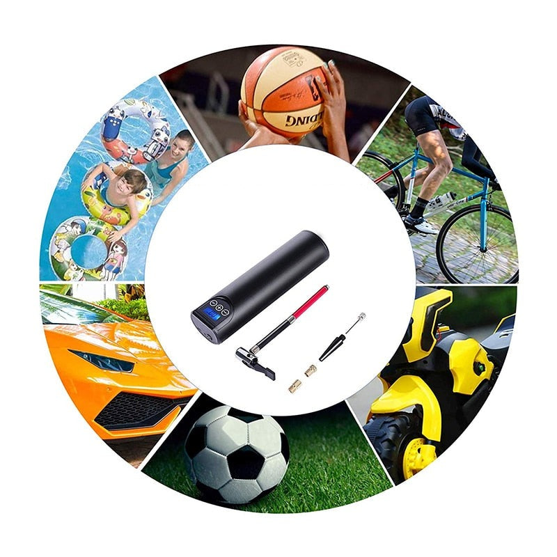 Portable Air Compressor – Electric Pump for Car Tires | Portable Pump with LED Light