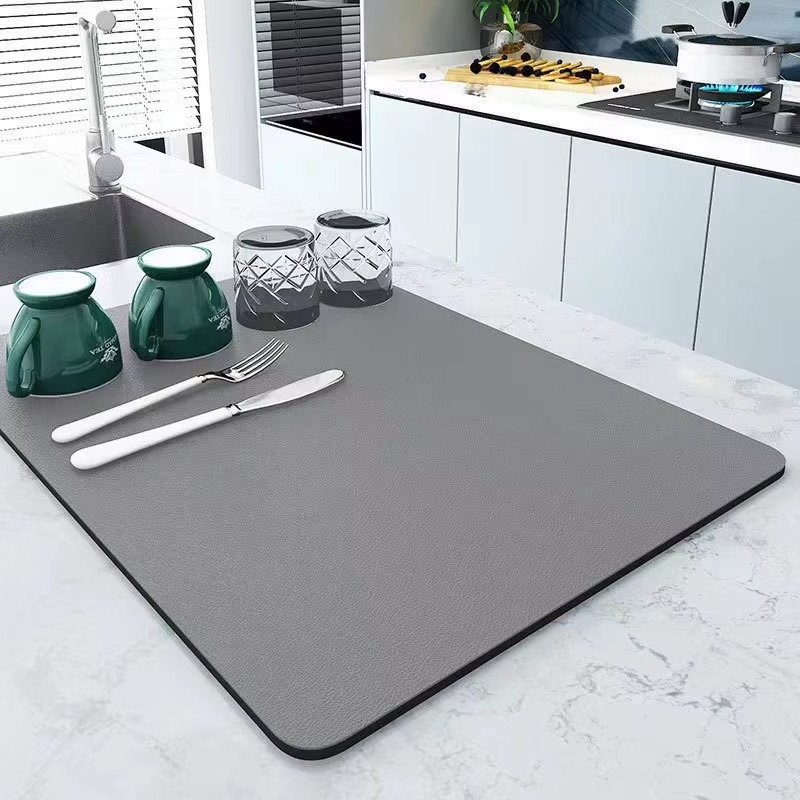 Washable Microfiber Dish Drying Mat – Quick-Dry Kitchen Drying Mat