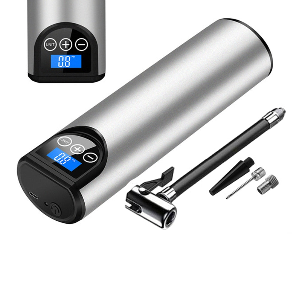 Portable Air Compressor – Electric Pump for Car Tires | Portable Pump with LED Light