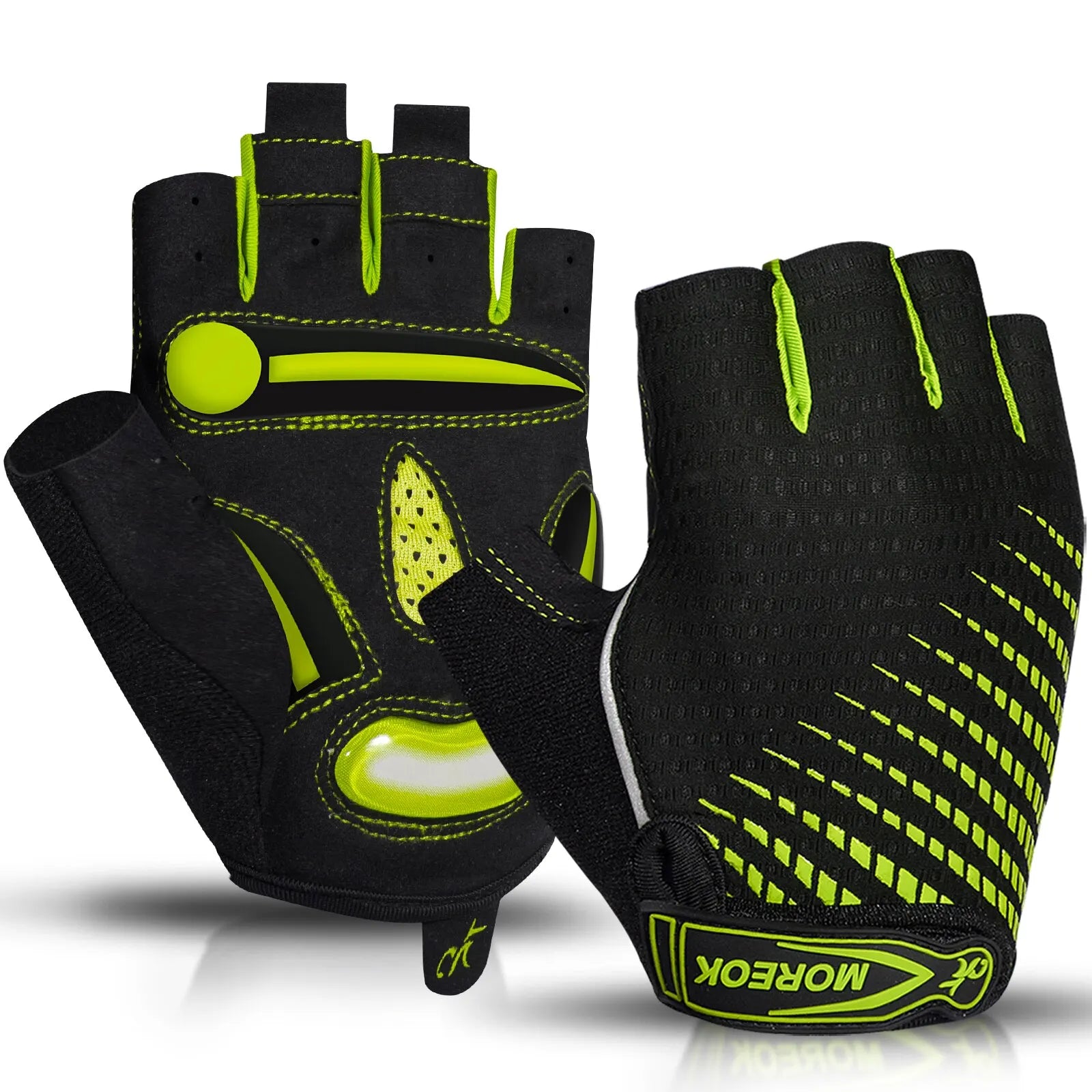 Half Finger Cycling Gloves – Gel Padded Bike Gloves for Road & MTB